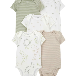 Kit body bebê 10 peças animais listrado multicor | Carter's - 3-6 M
